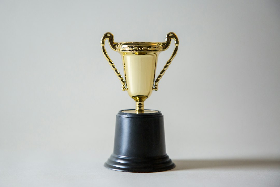 Small trophy used as a prize for fun Thanksgiving games with prizes